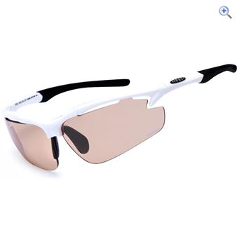 Sinner Raptor Sunglasses (White/Chromatic Orange) - Colour: SHINY WHITE
